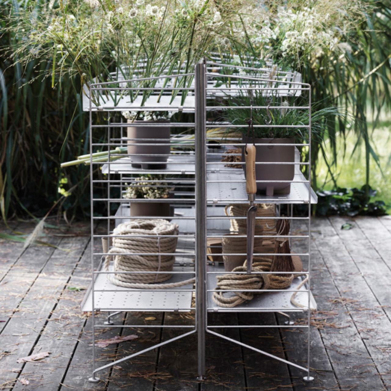 String Furniture Floor Panels Galvanized / Pack 2 Verzinkt, H: 85 cm, T: 30 cm