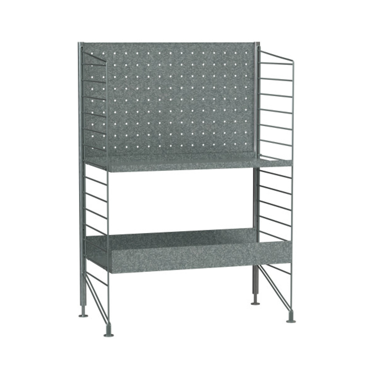 String Furniture Floor Panels Galvanized / Pack 2 Verzinkt, H: 85 cm, T: 30 cm