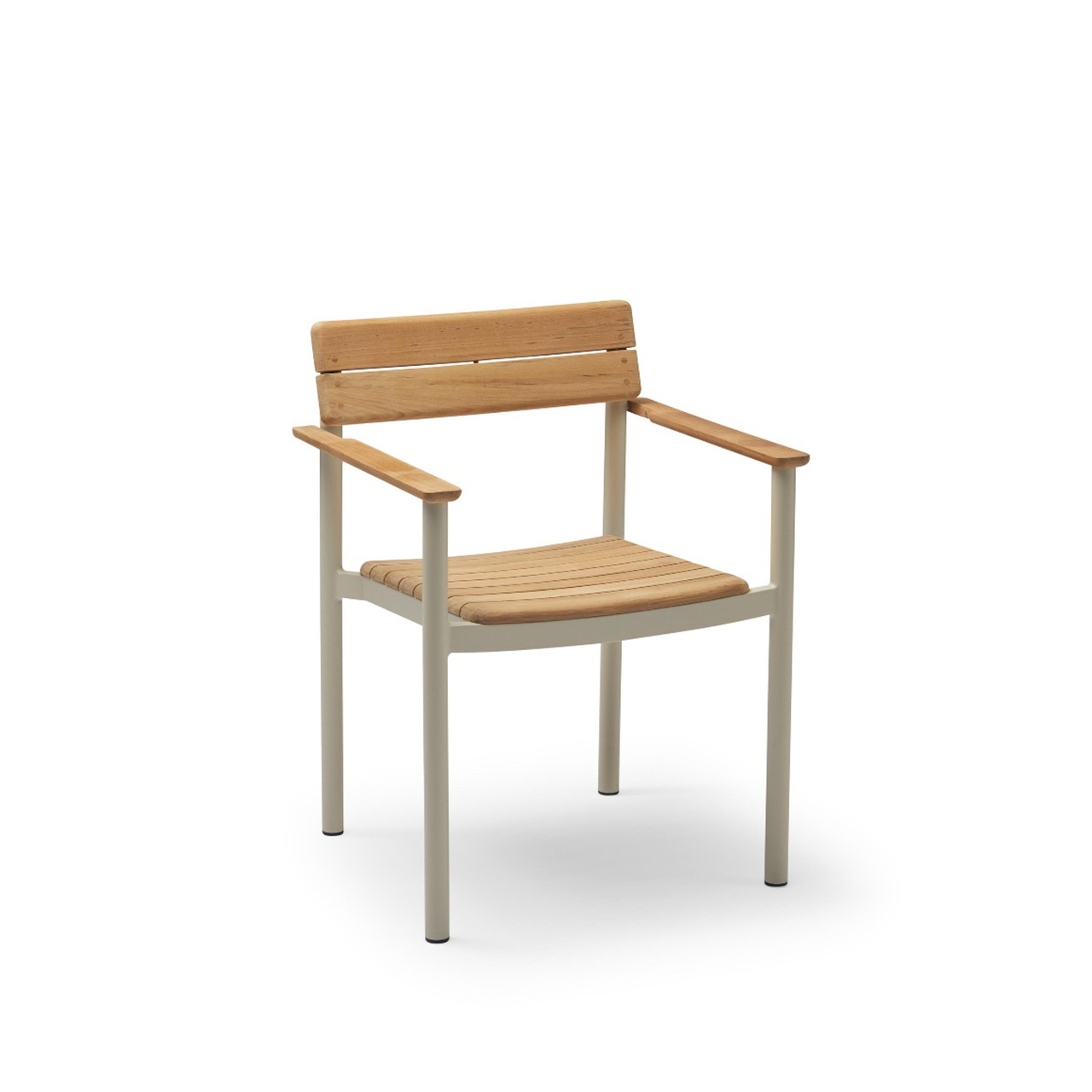 Skagerak Pelago Chair Teak-Aluminium, Light Ivory, Mit Armlehne
