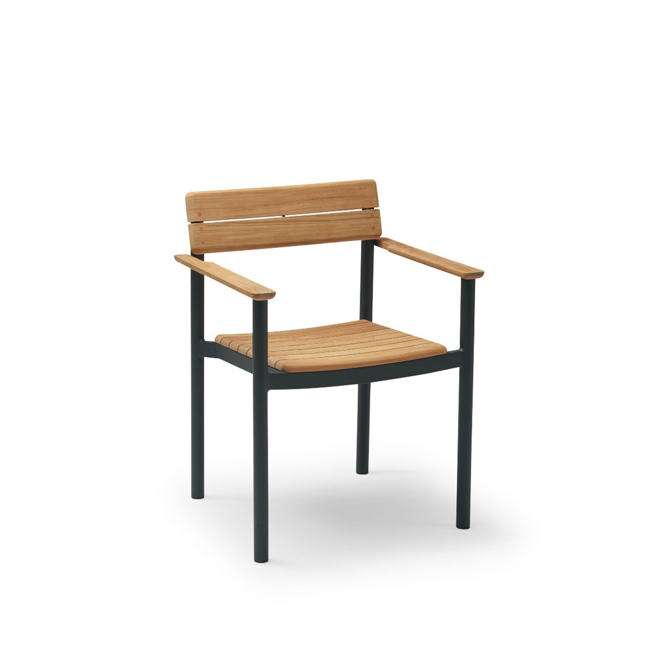 Skagerak Pelago Chair Teak-Aluminium, Hunter Green, Mit Armlehne
