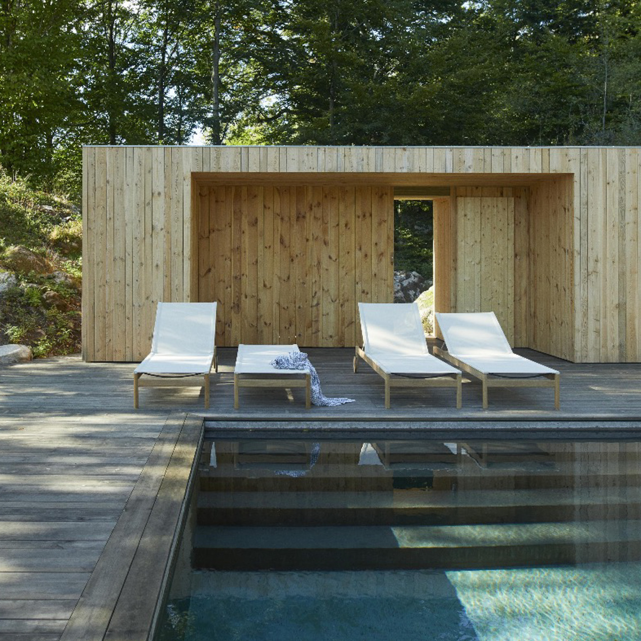 Skagerak Pelago Sunbed Teak-Schlinge, Sand