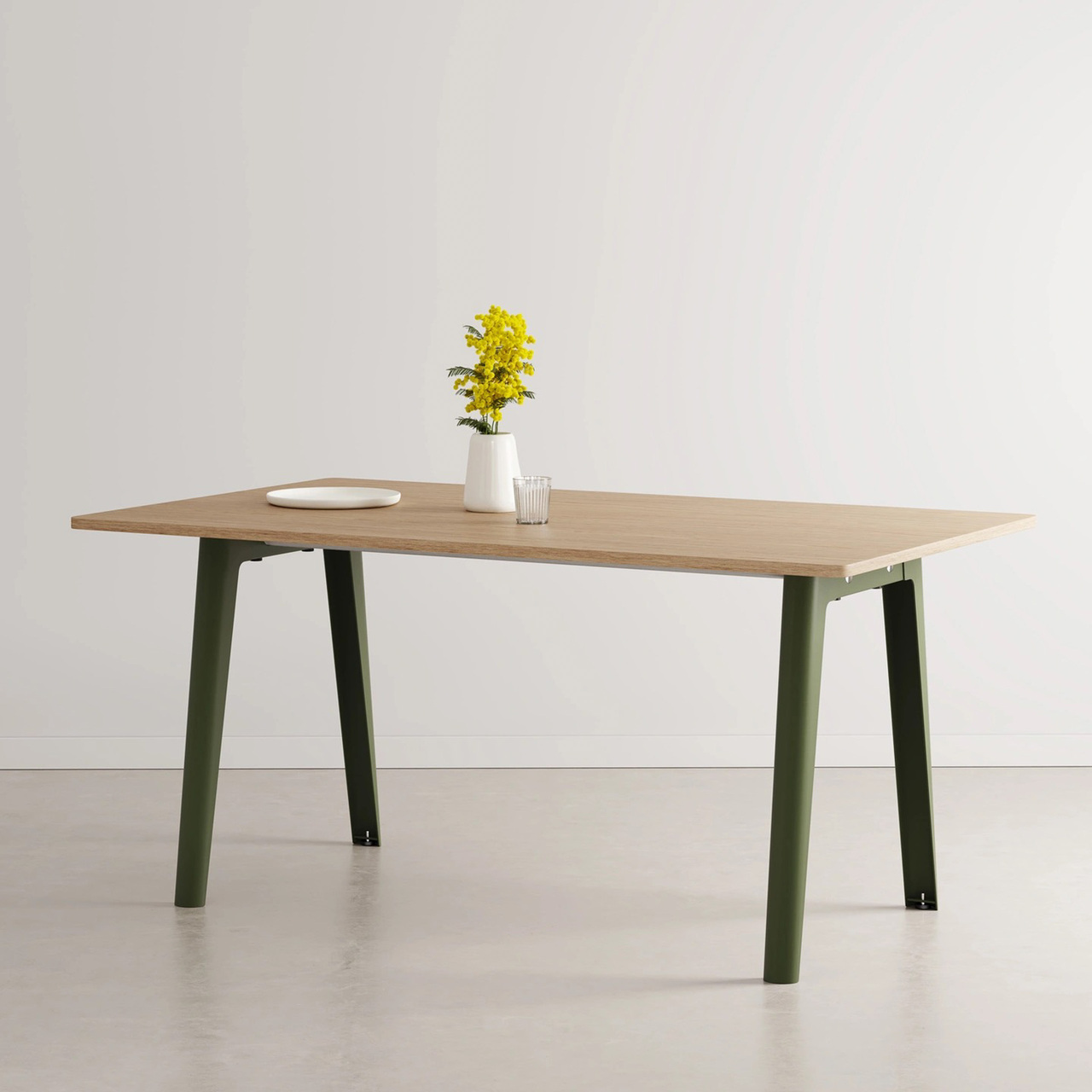 TIPTOE New modern table - Oak  B: 160 cm, Rosmarin grün