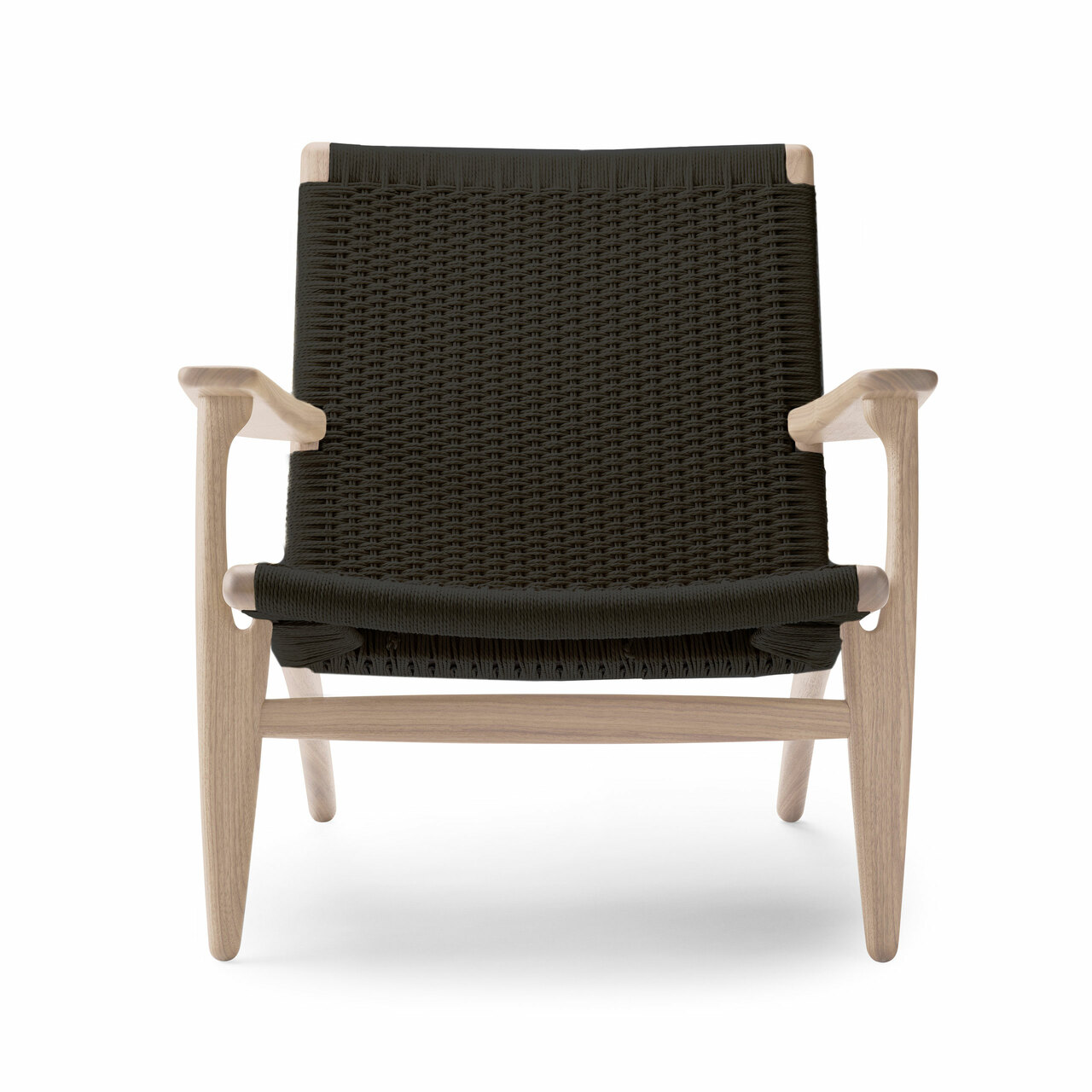 Carl Hansen & Søn Sessel 'CH25' Eiche geseift, Papierkordel Schwarz