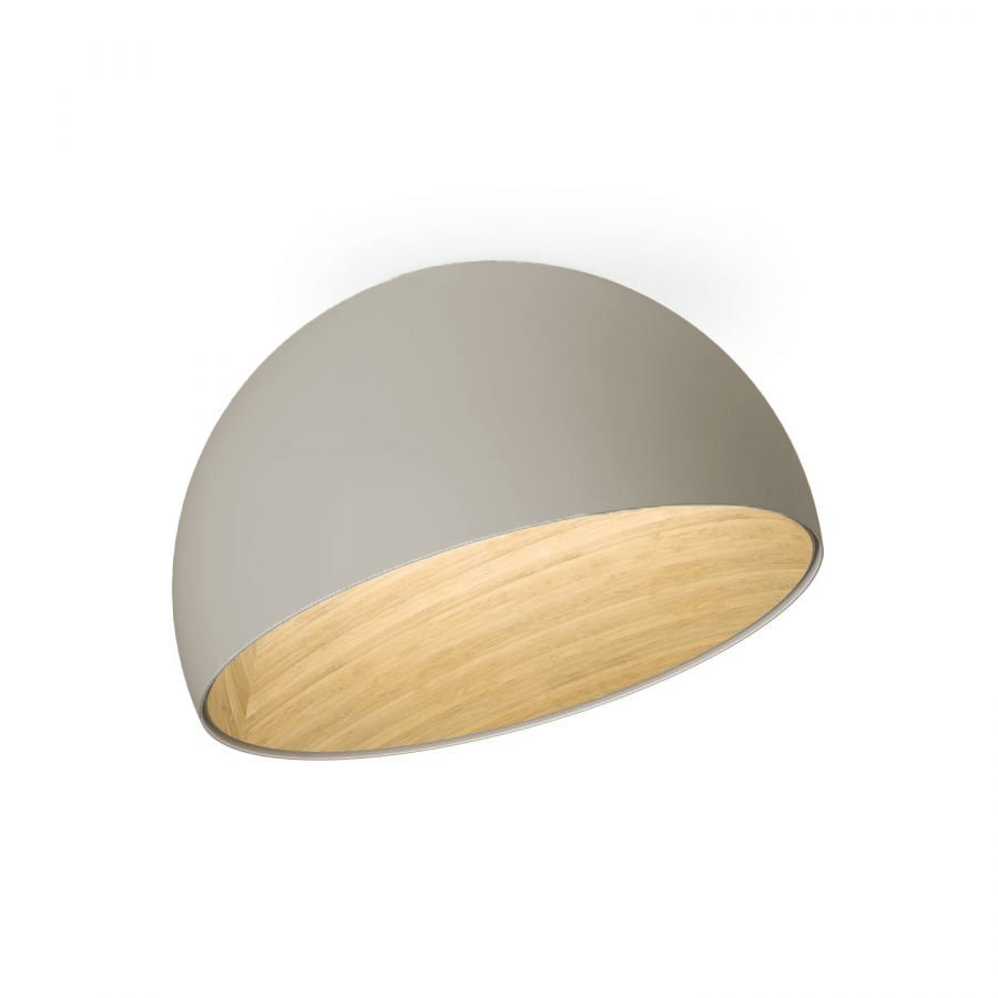 Vibia Kleine eierförmige Deckenleuchte 'Duo' Creme, Geneigt