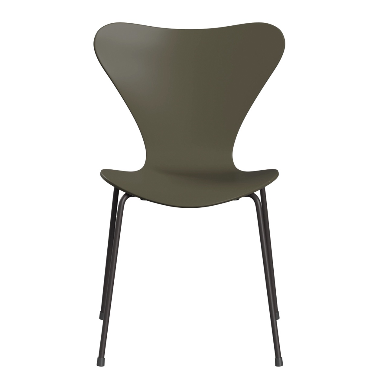 Fritz Hansen Stuhl 'Serie 7' Olive Green 920, 46 cm, Warm Graphite 180