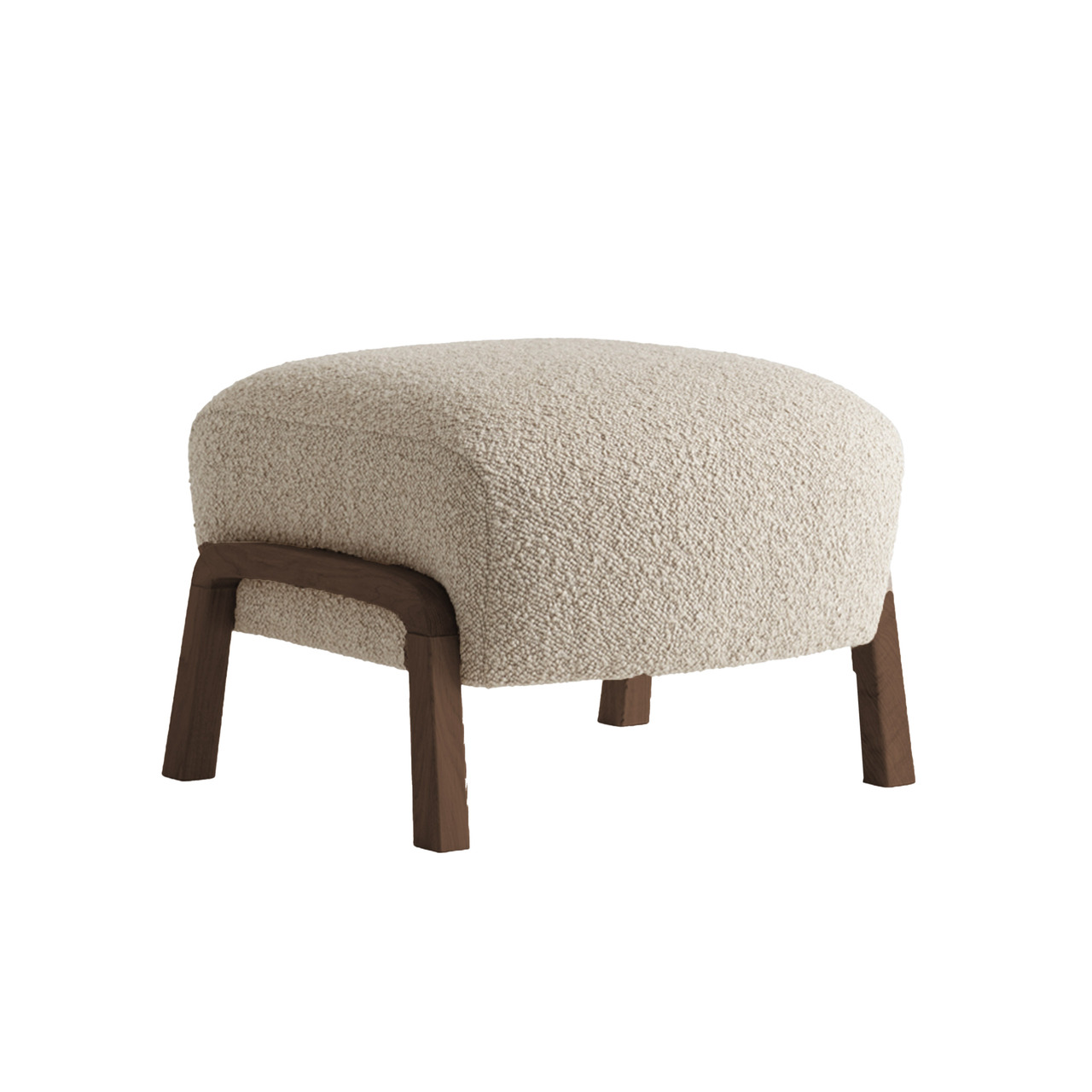&Tradition Pouf 'Wulff' Walnuss geölt, Natur 003 - Karakorum