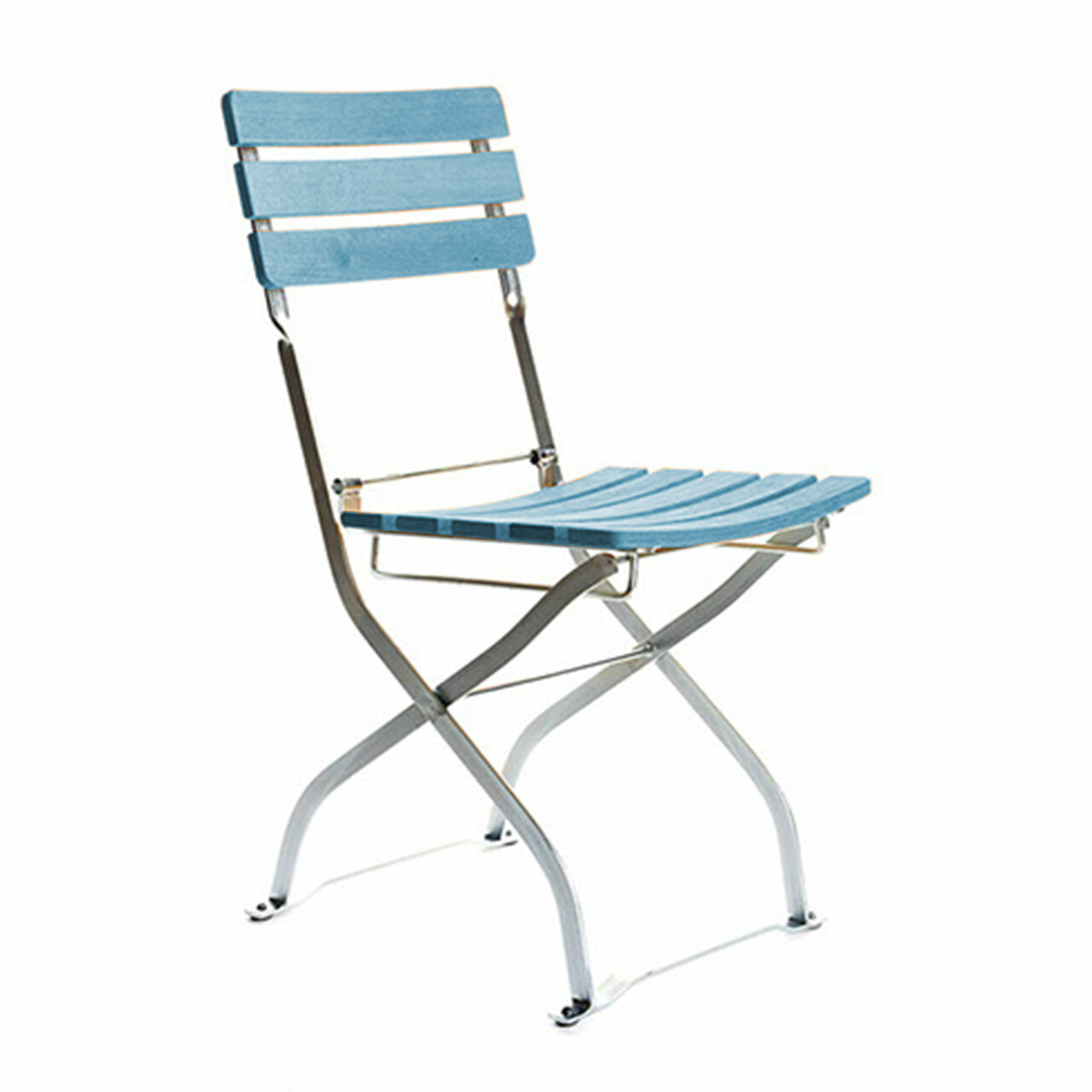 Manufakt Klappstuhl München-3 Hellblau - NCS S 2040-R90B, Eisen verzinkt
