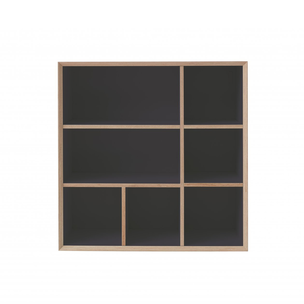 Müller Small Living Regalmodul 'Vertiko Ply' Anthrazit, Variante Six