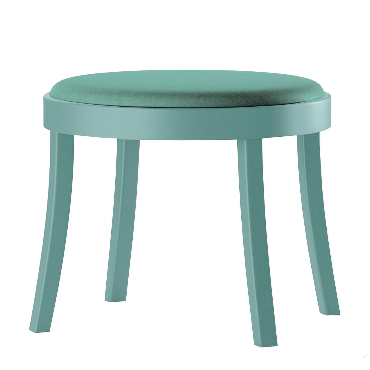 Horgenglarus Hocker 'Seley' Kunststoffgleiter, Buche mintgrün lackiert - NCS S 4020-B70G, Kieferngrün 836 - Canvas 2