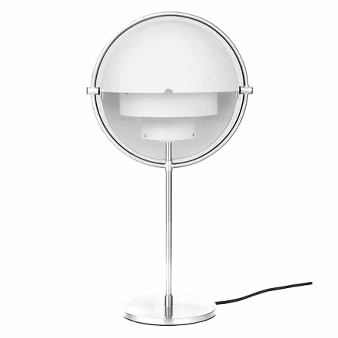 Gubi Tischleuchte 'Multi-Lite' mit Chromegestell White Semi Matt