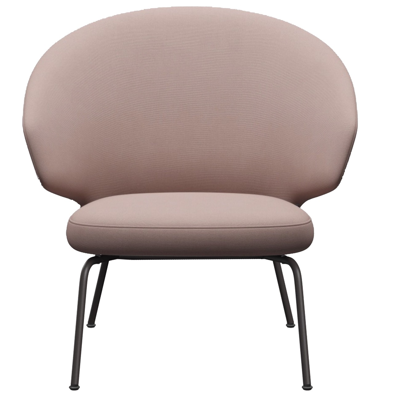 Fritz Hansen Loungesessel 'LET SH210' Hellrot Uni 1130, Warm Graphite 180