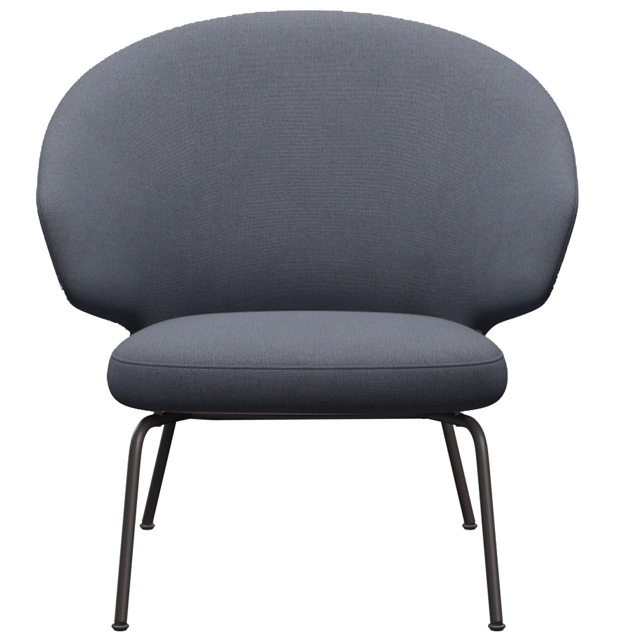 Fritz Hansen Loungesessel 'LET SH210' Orangeblau 1150, Warm Graphite 180