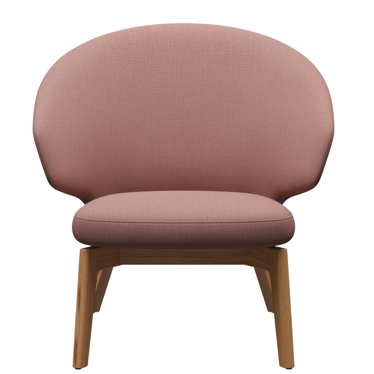 Fritz Hansen Loungesessel 'LET SH200' Orangerot 1131 - Christianshavn, Eiche 72