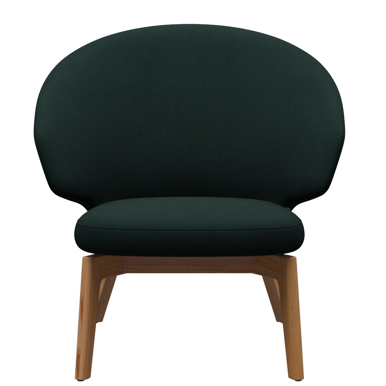 Fritz Hansen Loungesessel 'LET SH200' Dunkelgrün 1161 - Christianshavn, Eiche 72