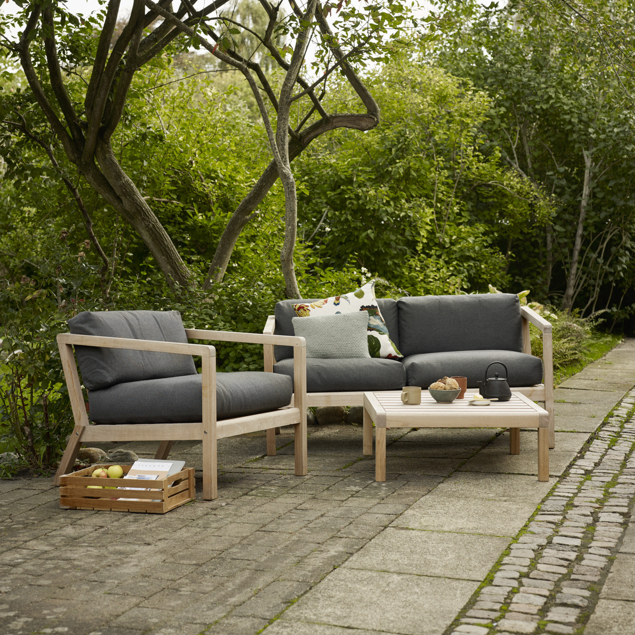 Garten-Lounge-Set 'Virkelyst' für 3