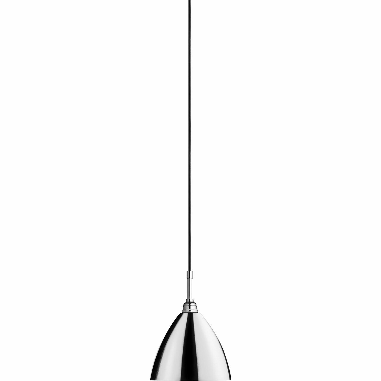 Gubi Kleine Pendelleuchte 'Bestlite' mit Chromgestell Chrome, Ø: 16 cm