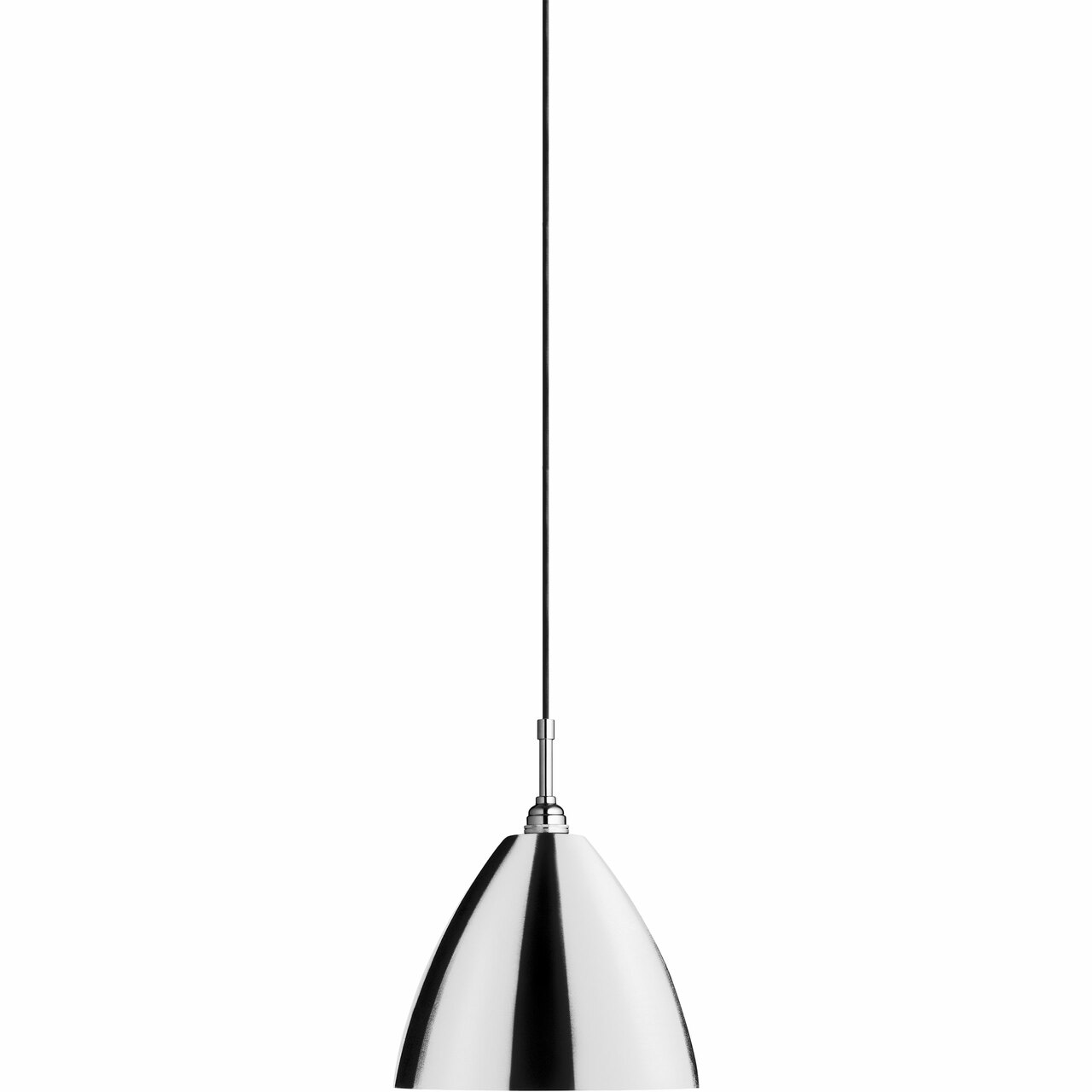 Gubi Kleine Pendelleuchte 'Bestlite' mit Chromgestell Chrome, Ø: 21 cm