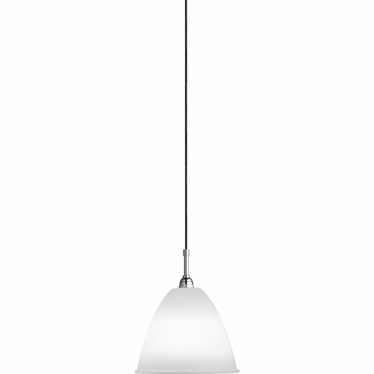 Gubi Kleine Pendelleuchte 'Bestlite' mit Chromgestell Bone China, Ø: 21 cm