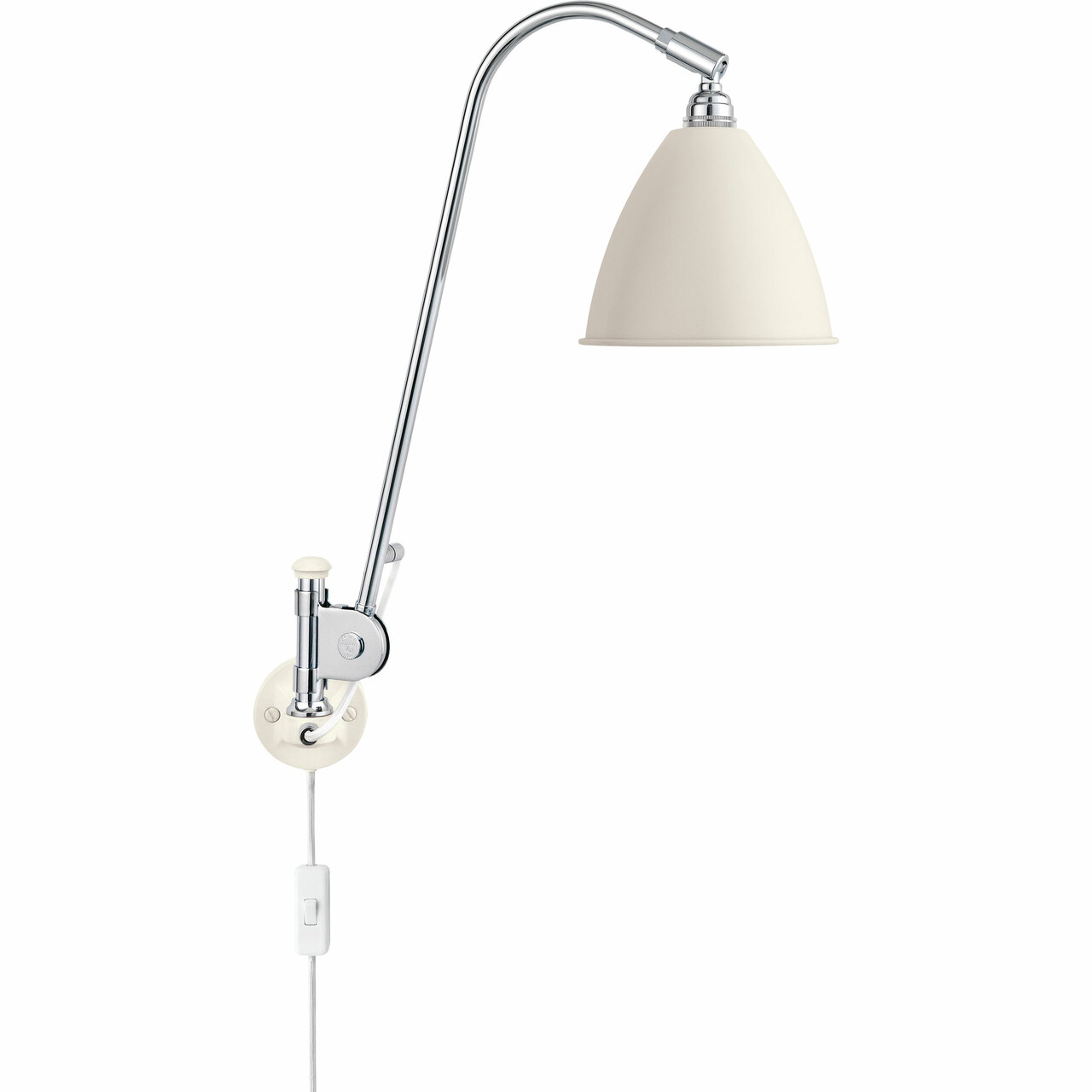 Gubi Wandleuchte 'Bestlite BL6' mit Chromegestell Soft White Semi Matt