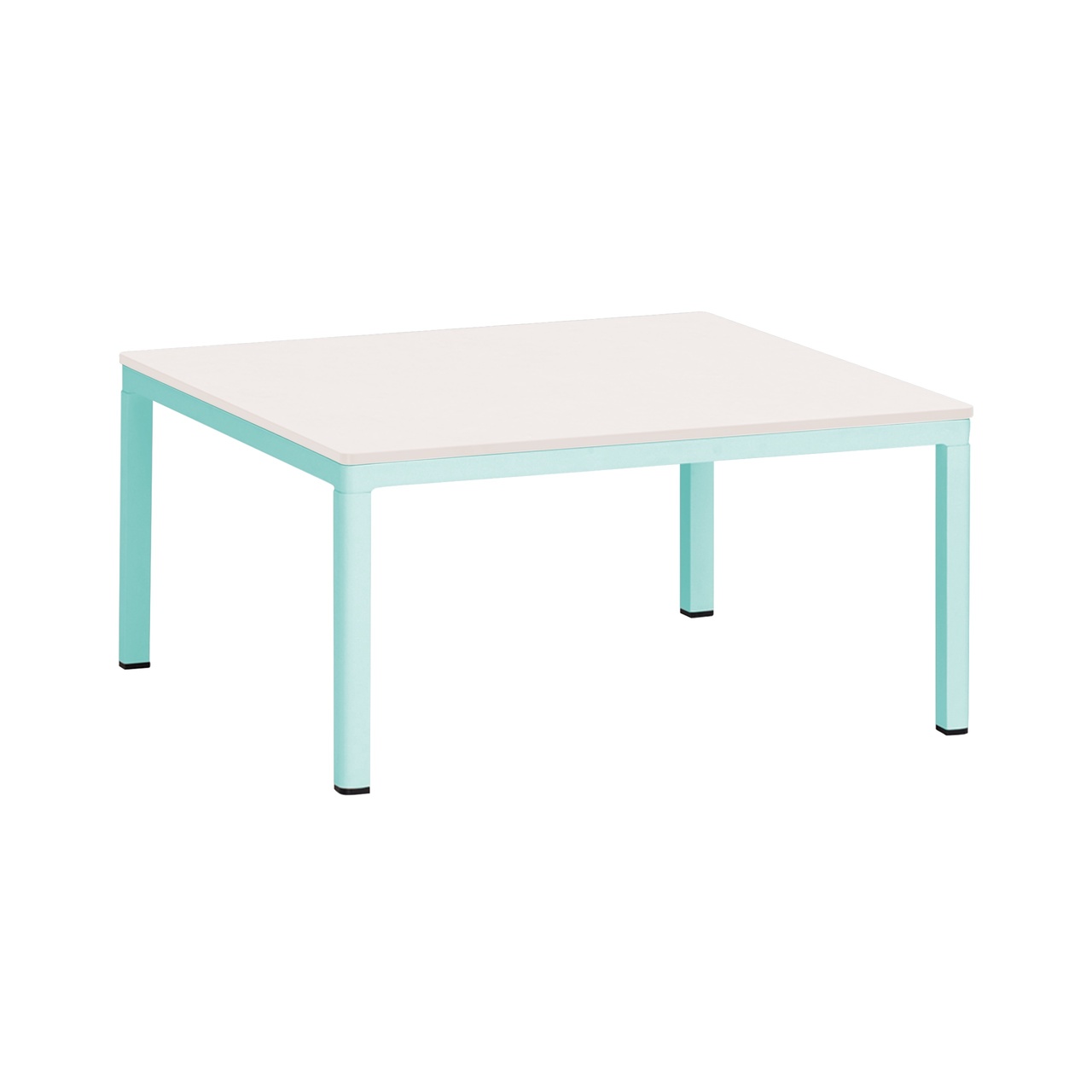 Weishäupl Beistelltisch B: 77 cm / T: 77 cm, Pastelblau 06, Weiss 6