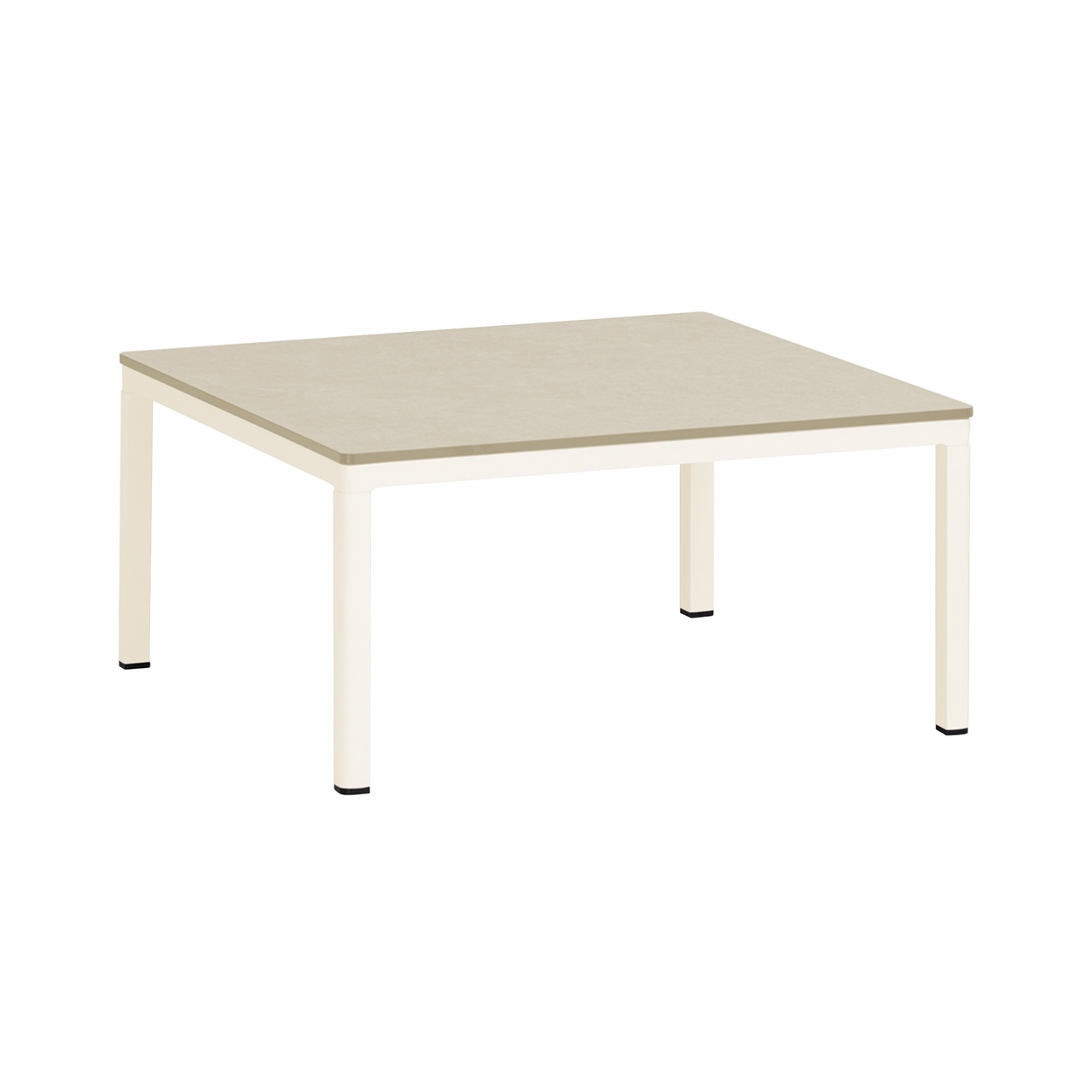 Weishäupl Beistelltisch B: 77 cm / T: 77 cm, Weiss 01, Beige 1