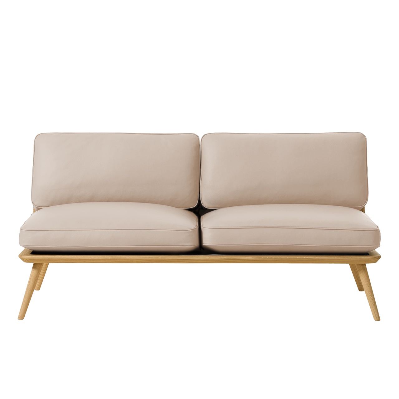 Fredericia 'Spine Lounge' 2er Sofa  Eiche lackiert, Warmgrau 112 - Omni