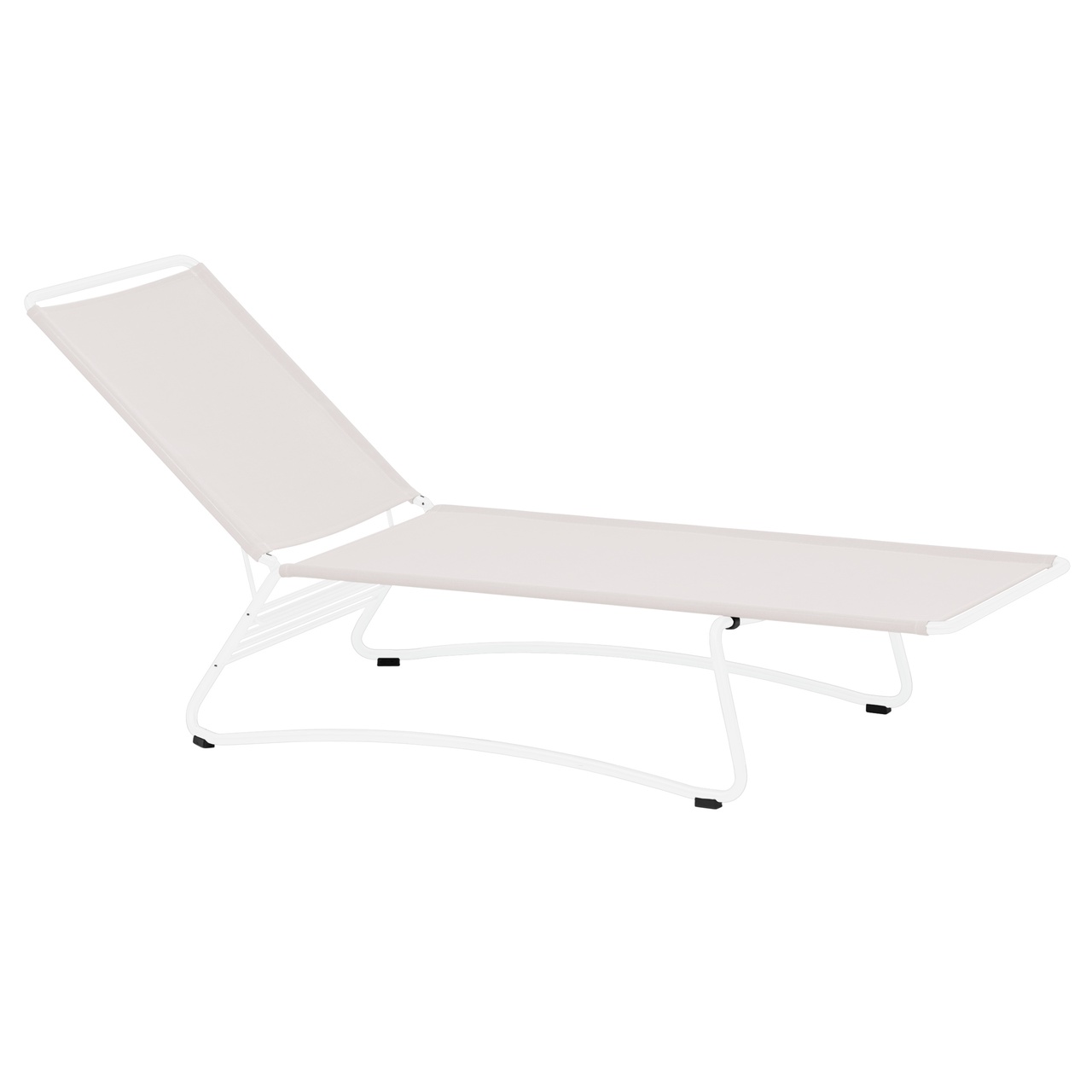 Weishäupl Gartenliege 'Balcony' Weiss 01, Weiss 102 - Batyline Iso 