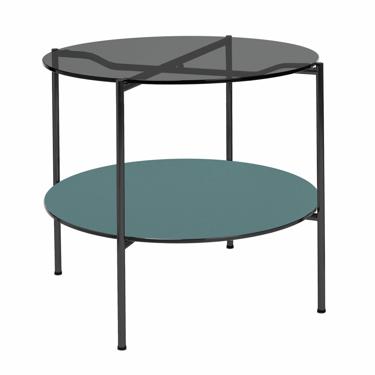 Embru Moser Tisch Modell 1752 Tiefschwarz pulverbeschichtet, Parsol grau, Pewter 4155 - Nero 4023