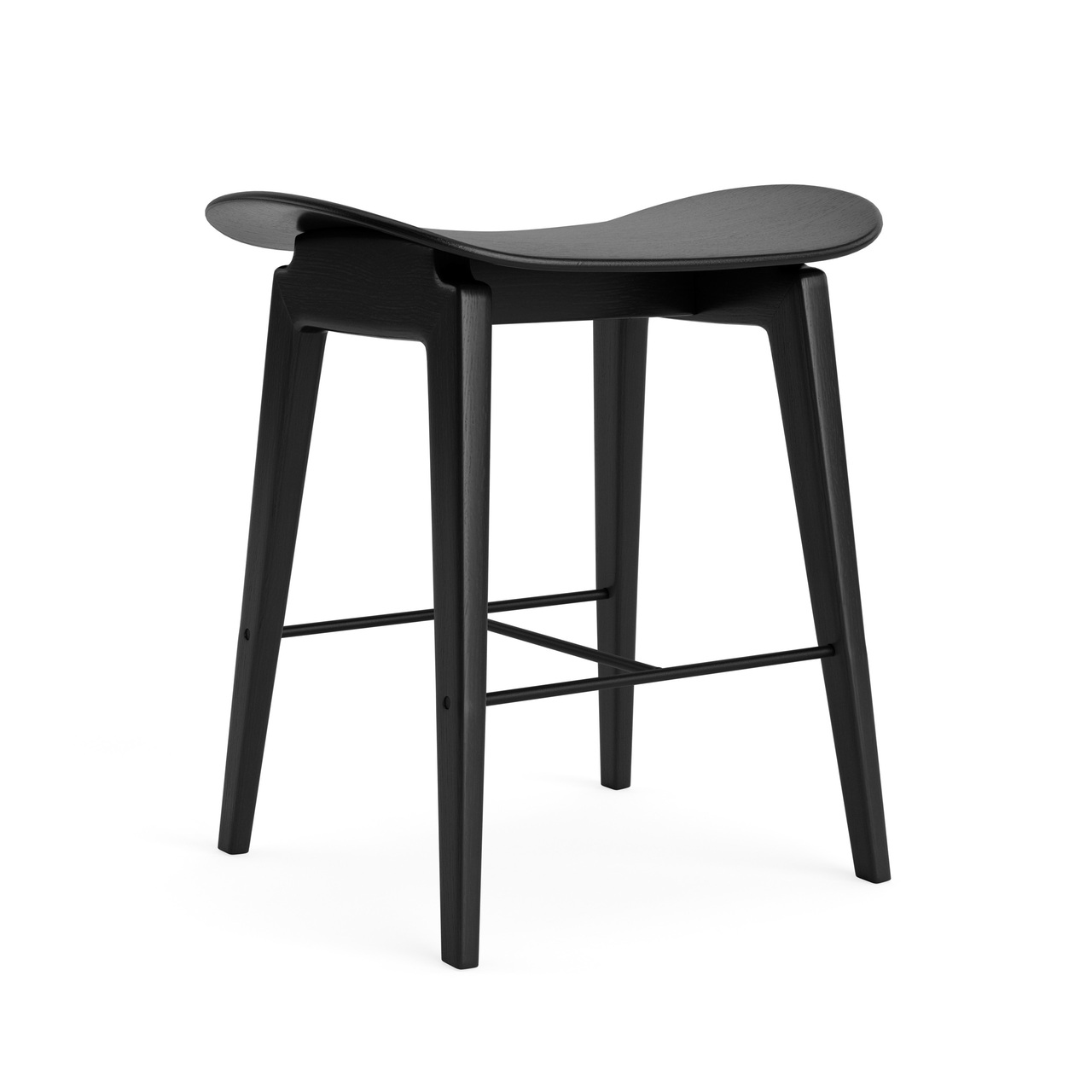 Norr11 NY11 Stool Eiche schwarz, H: 45 cm