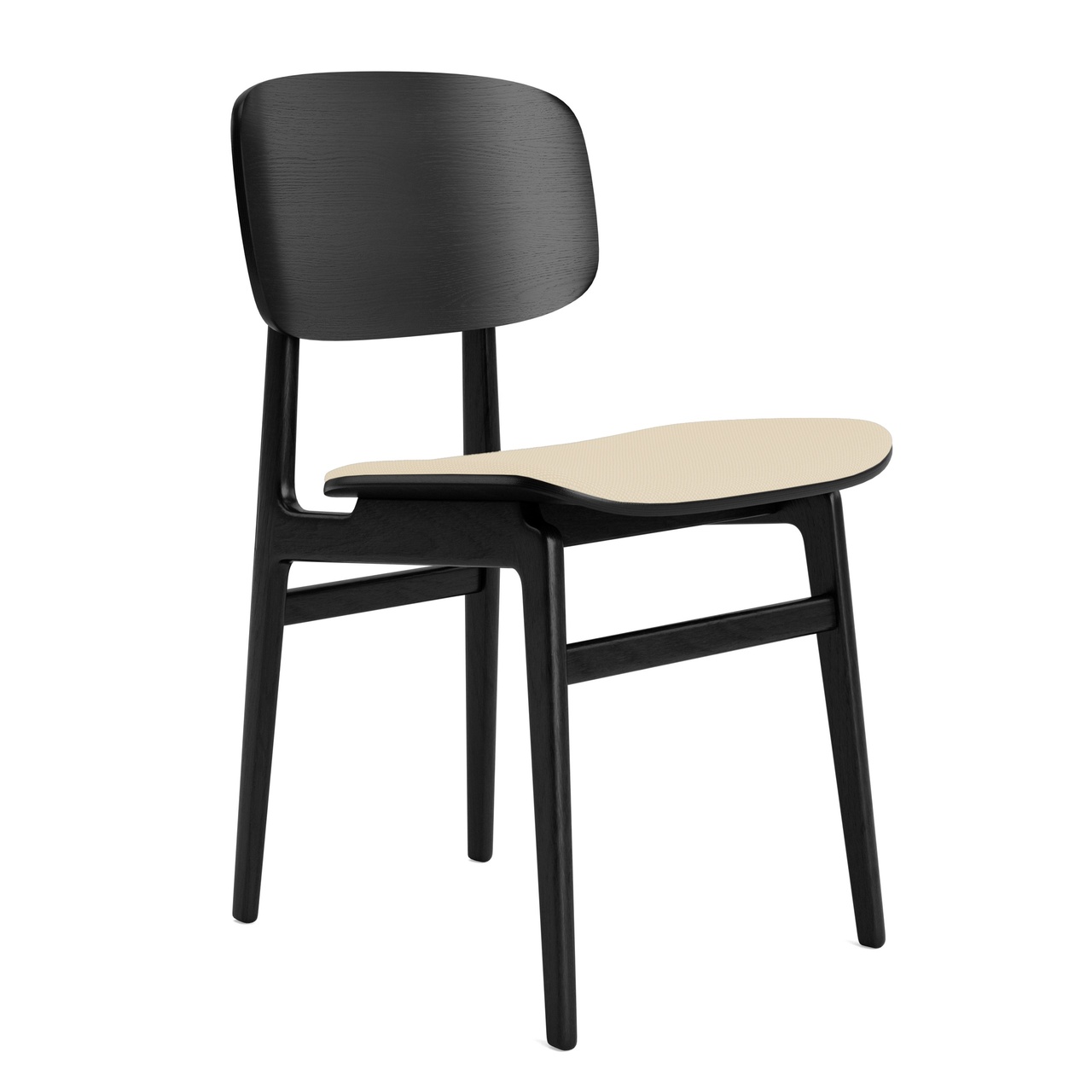 Norr11 NY11 Chair - Upholstery Beige 100 - Hallingdal 65, Eiche schwarz