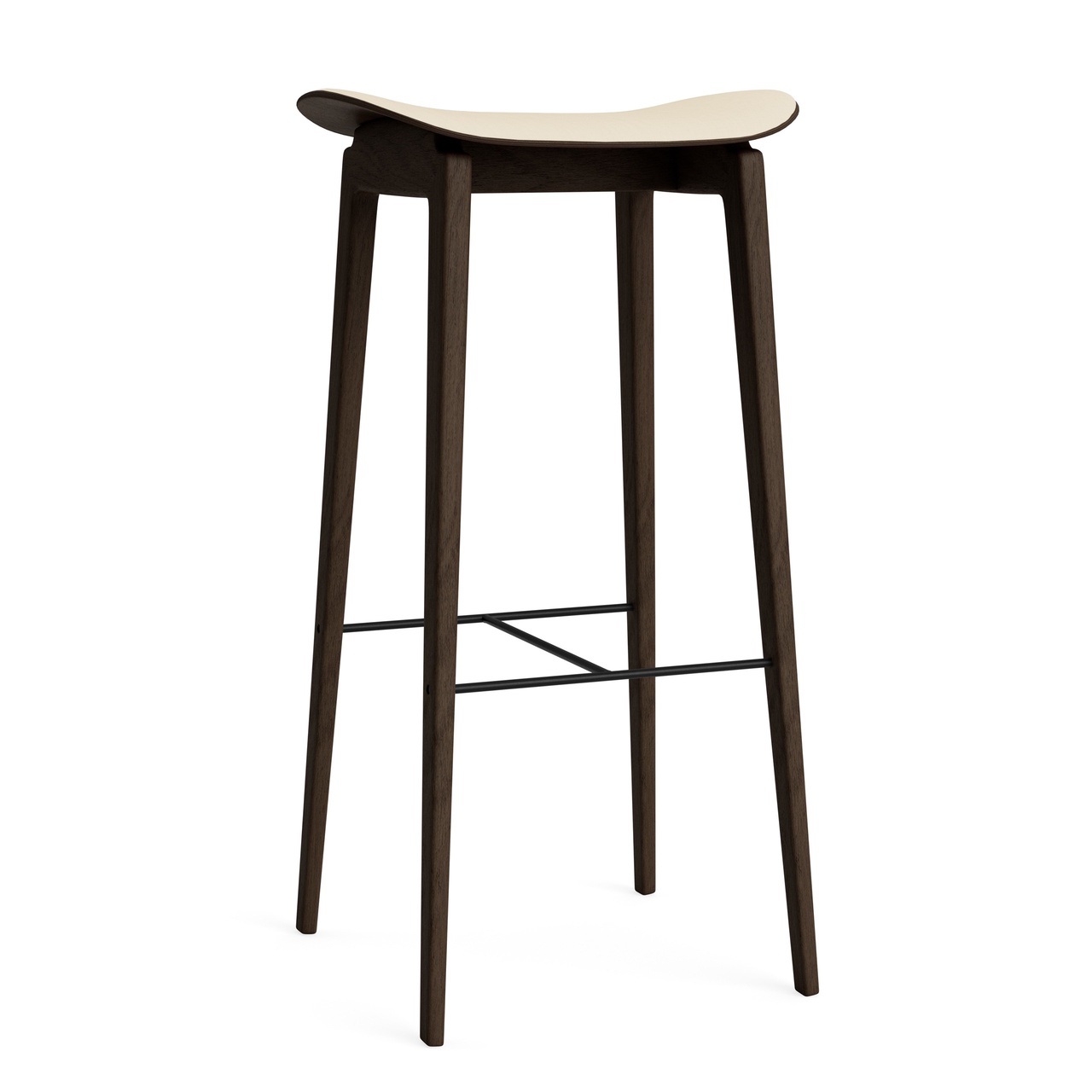 Norr11 NY11 Stool - Upholstery Beige 100 - Hallingdal 65, Eiche dunkel geräuchert, H: 75 cm