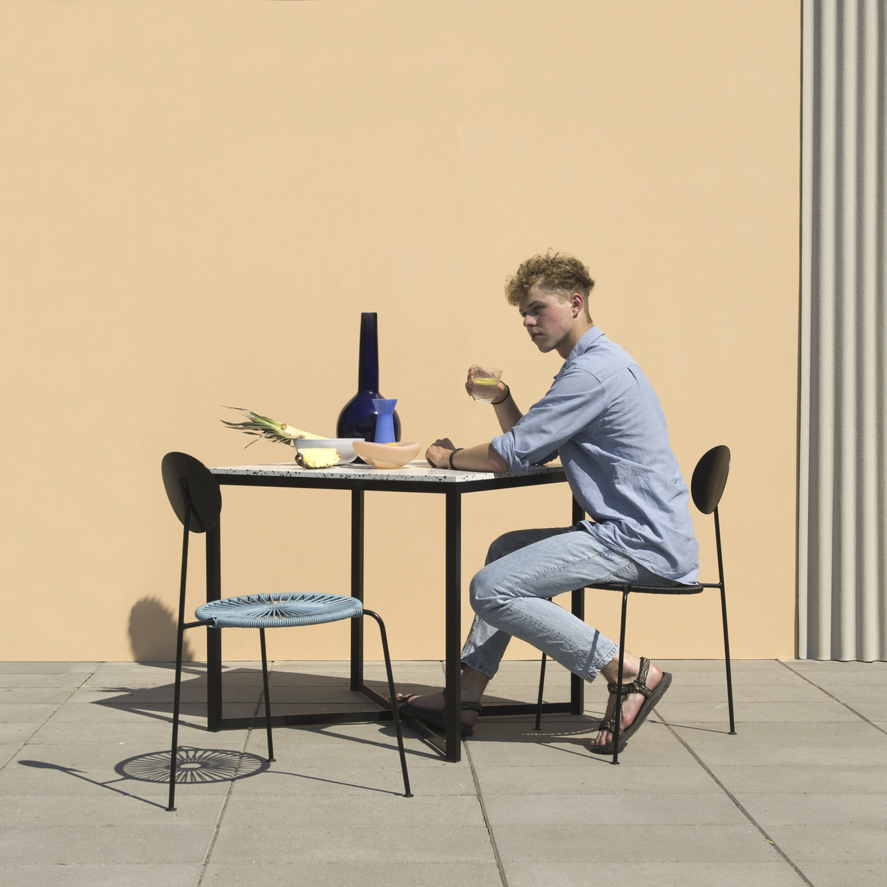 Ok Design Confetti Dining Table Schwarz - Schwarz-Weiss
