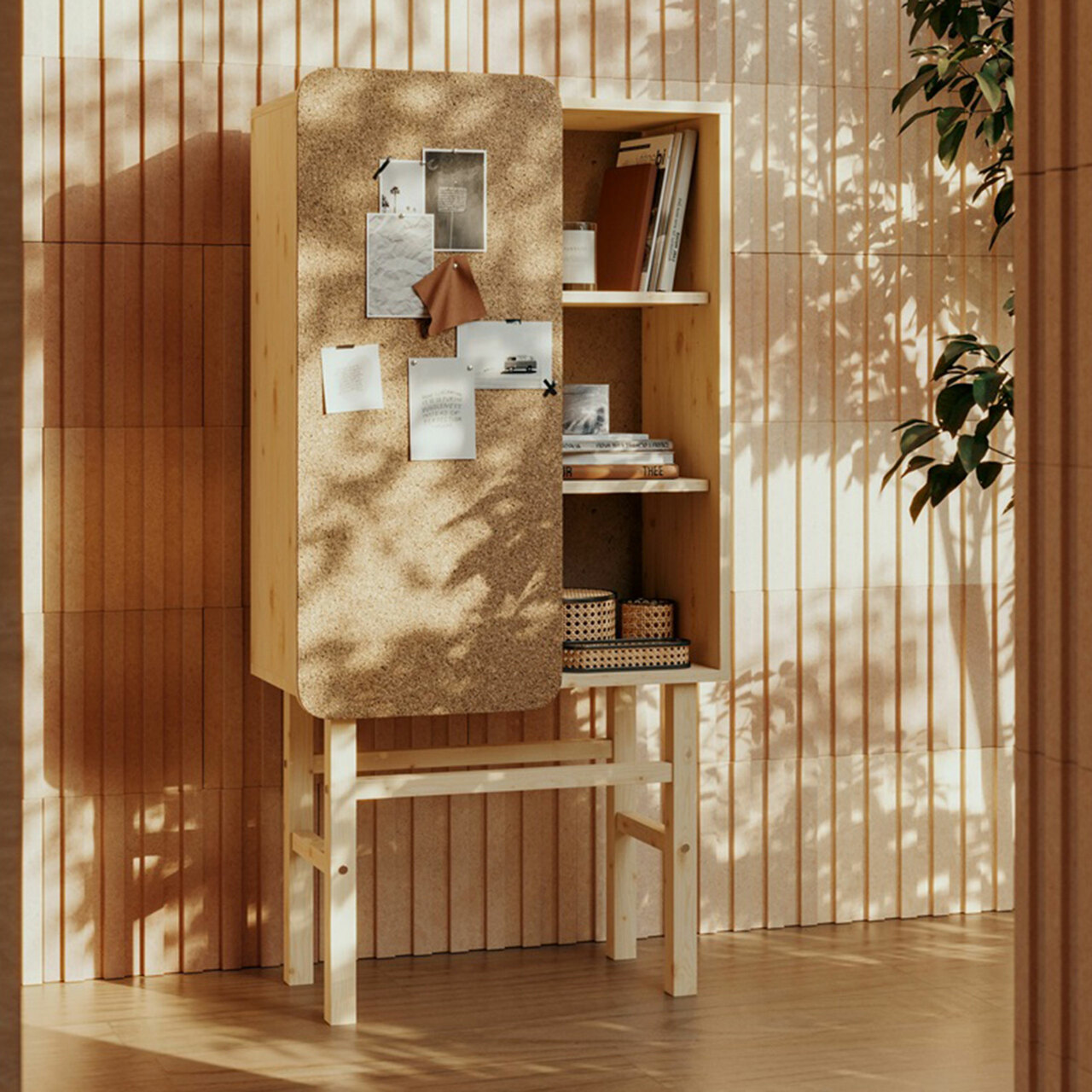 Karup Design Slide Cabinet w.pinboard Klar lackiert 101