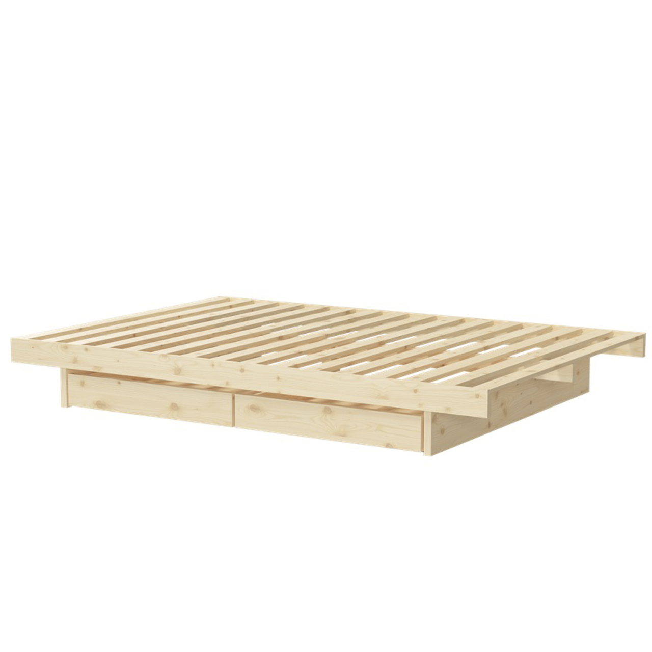 Karup Design Kanso Bed Roh 100, 140 x 200 cm, mit Schubladen