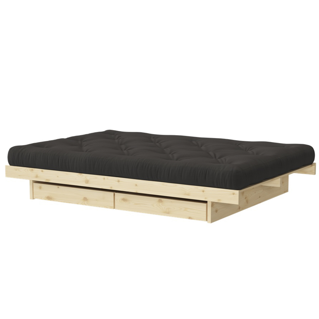 Karup Design Kanso Bed Roh 100, 140 x 200 cm, mit Schubladen
