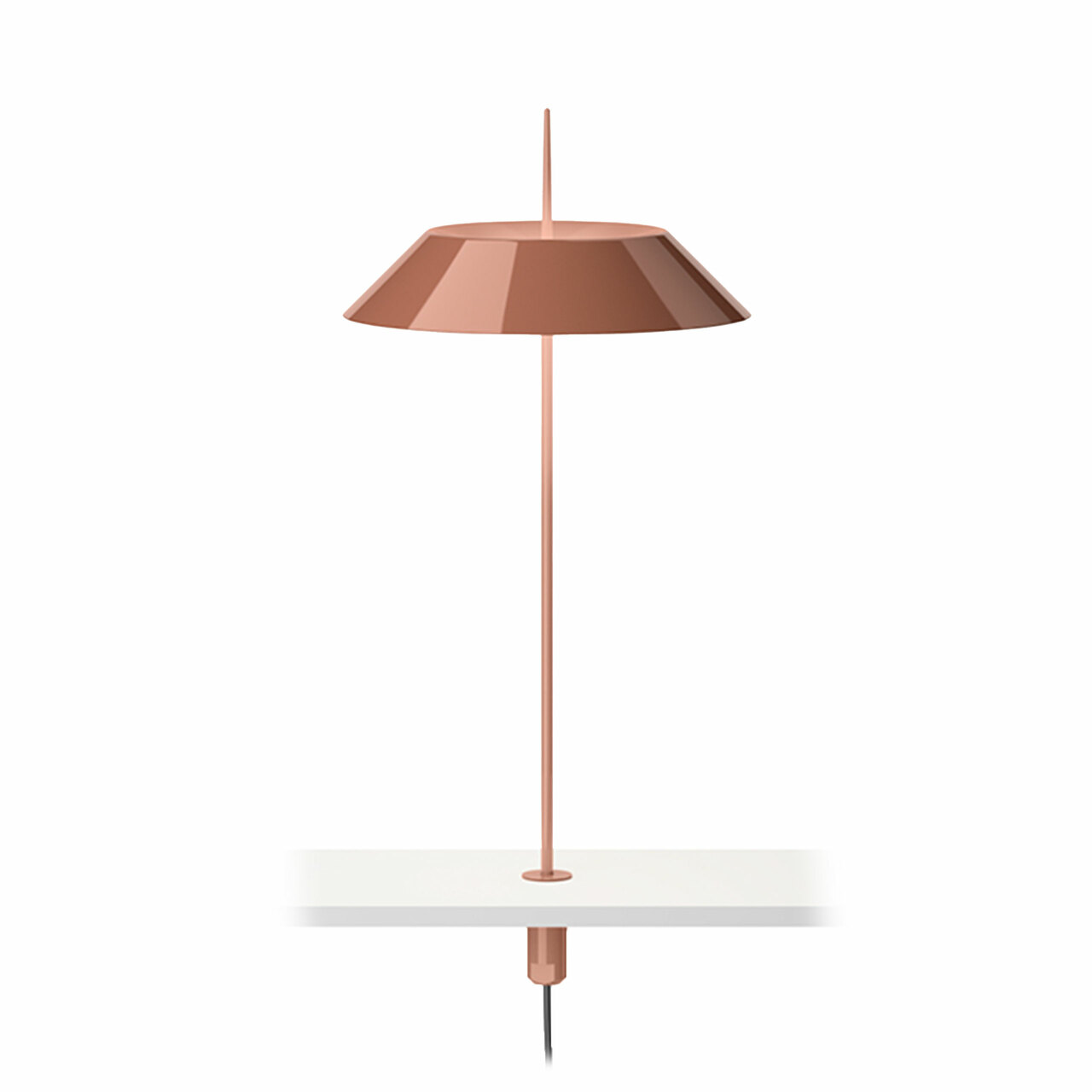 Vibia Tischleuchte Mayfair Mini Terra Rot, Anschraubbar / Ohne Basis, Berührungssensor