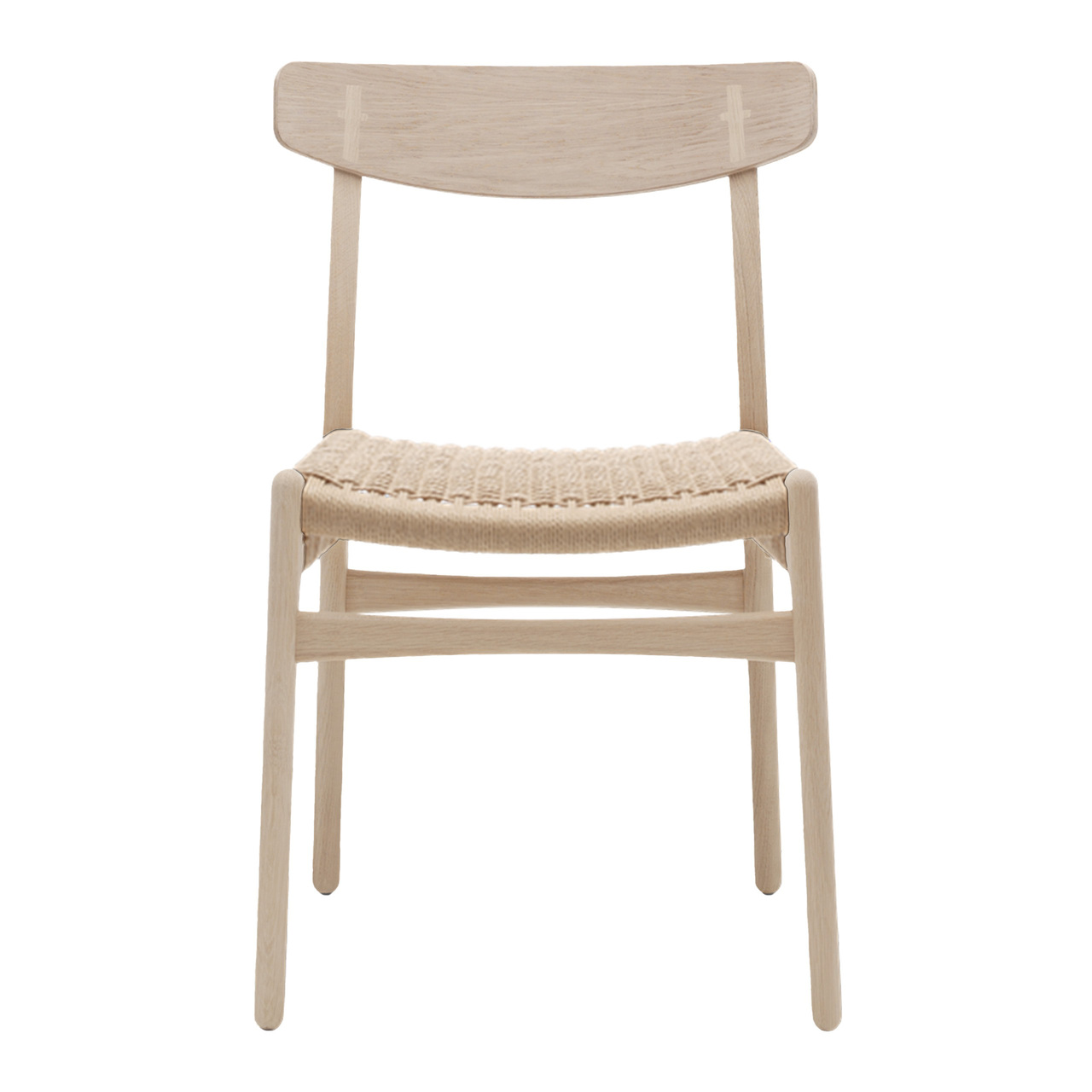 Carl Hansen & Søn Stuhl 'CH23' Eiche geseift, Papierkordel Natur
