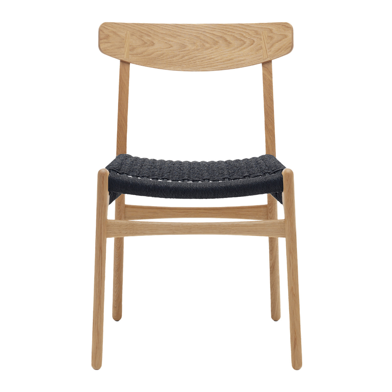 Carl Hansen & Søn Stuhl 'CH23' Eiche geölt, Papierkordel Schwarz