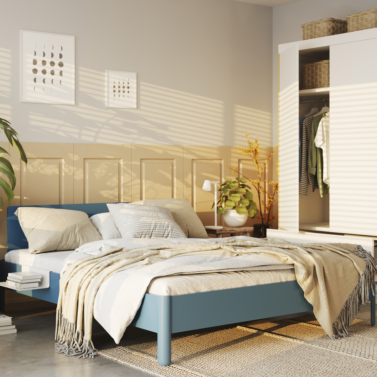 Schlichtes Bett 'Nait'