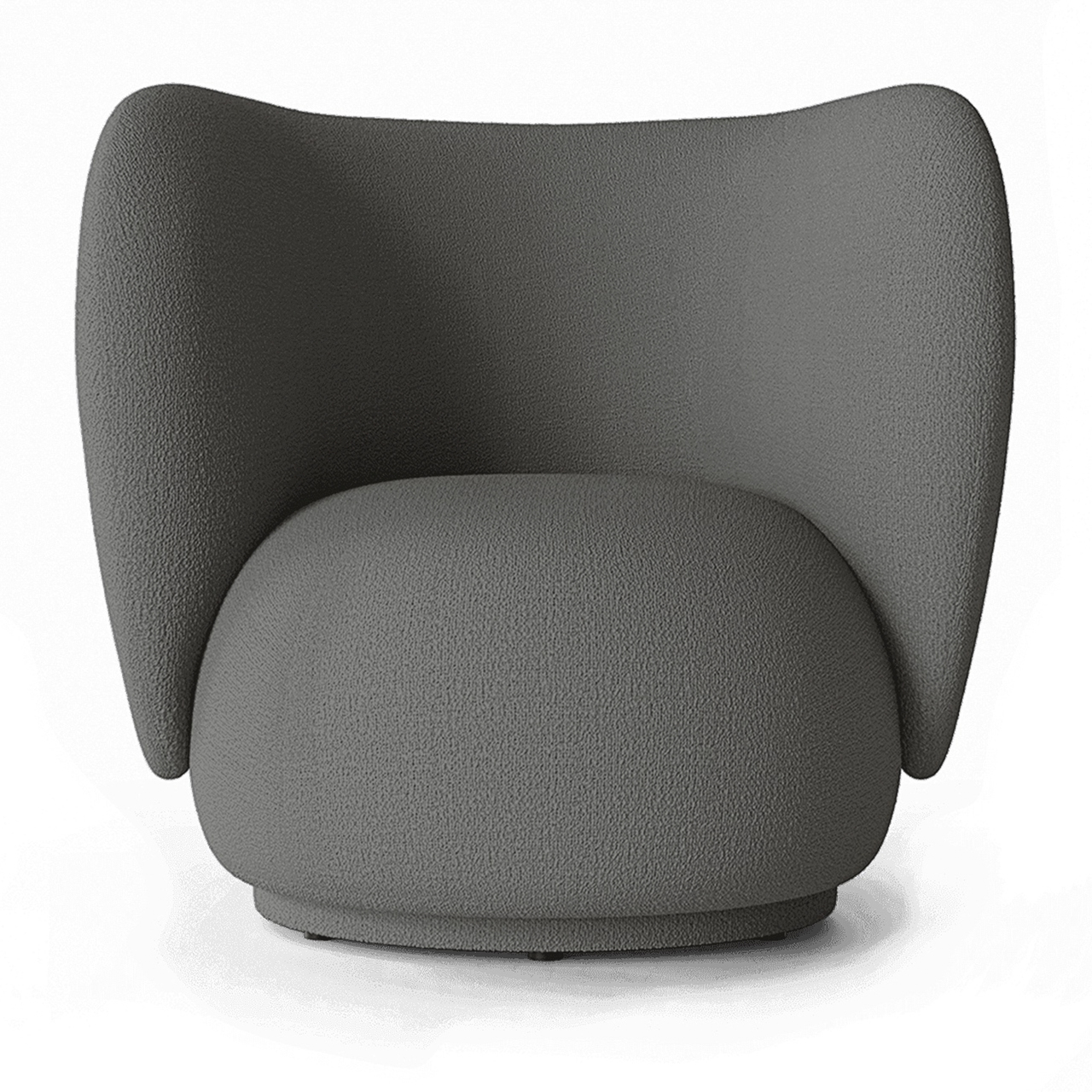 Ferm Living Rico Lounge Chair Grey - Wool Bouclé