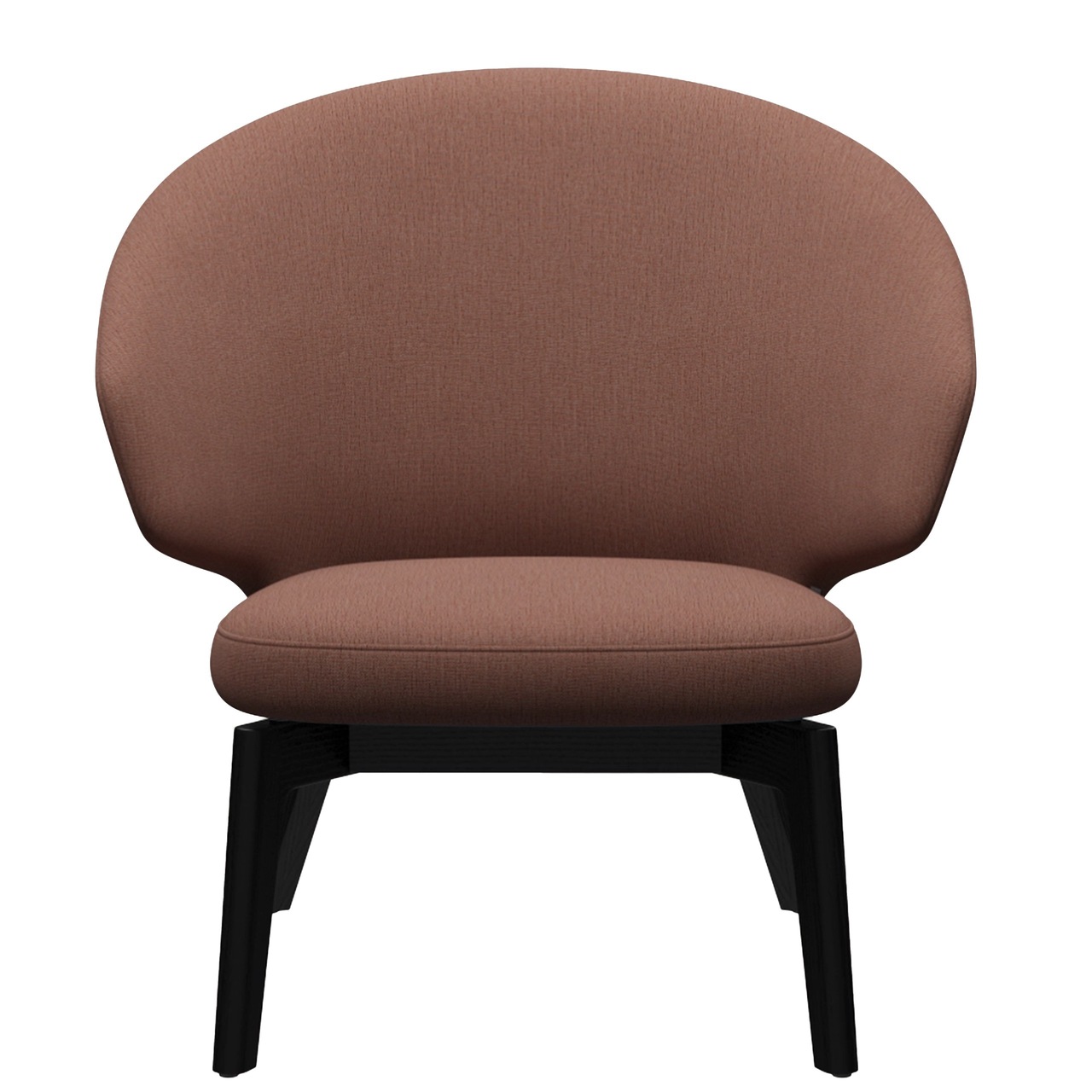 Fritz Hansen Loungesessel 'LET SH200' Beige-Orange 1132 - Christianshavn, Esche schwarz lackiert 192