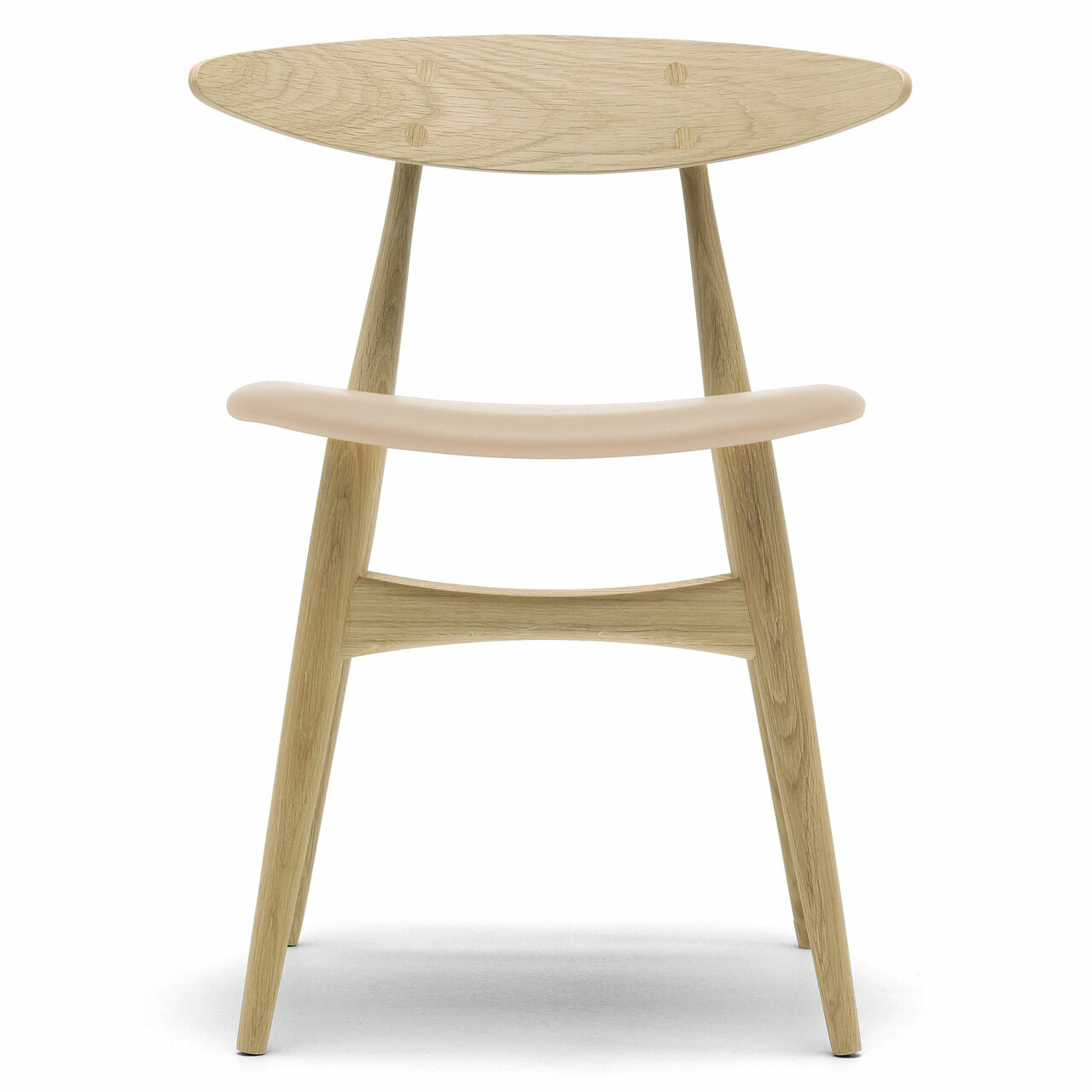 Carl Hansen & Søn Polsterstuhl 'CH33P' Beige 90 - Leder 'SIF', Eiche geölt