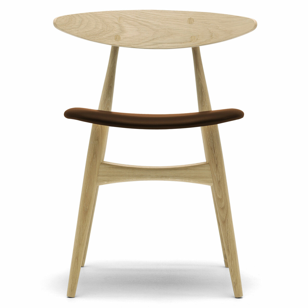 Carl Hansen & Søn Polsterstuhl 'CH33P' Braun 95 - Leder 'SIF', Eiche geölt