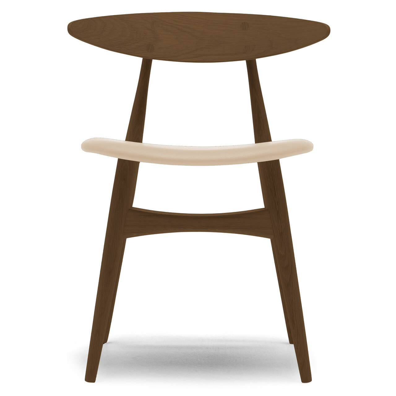 Carl Hansen & Søn Polsterstuhl 'CH33P' Beige 90 - Leder 'SIF', Eiche rauchfarbiges Öl