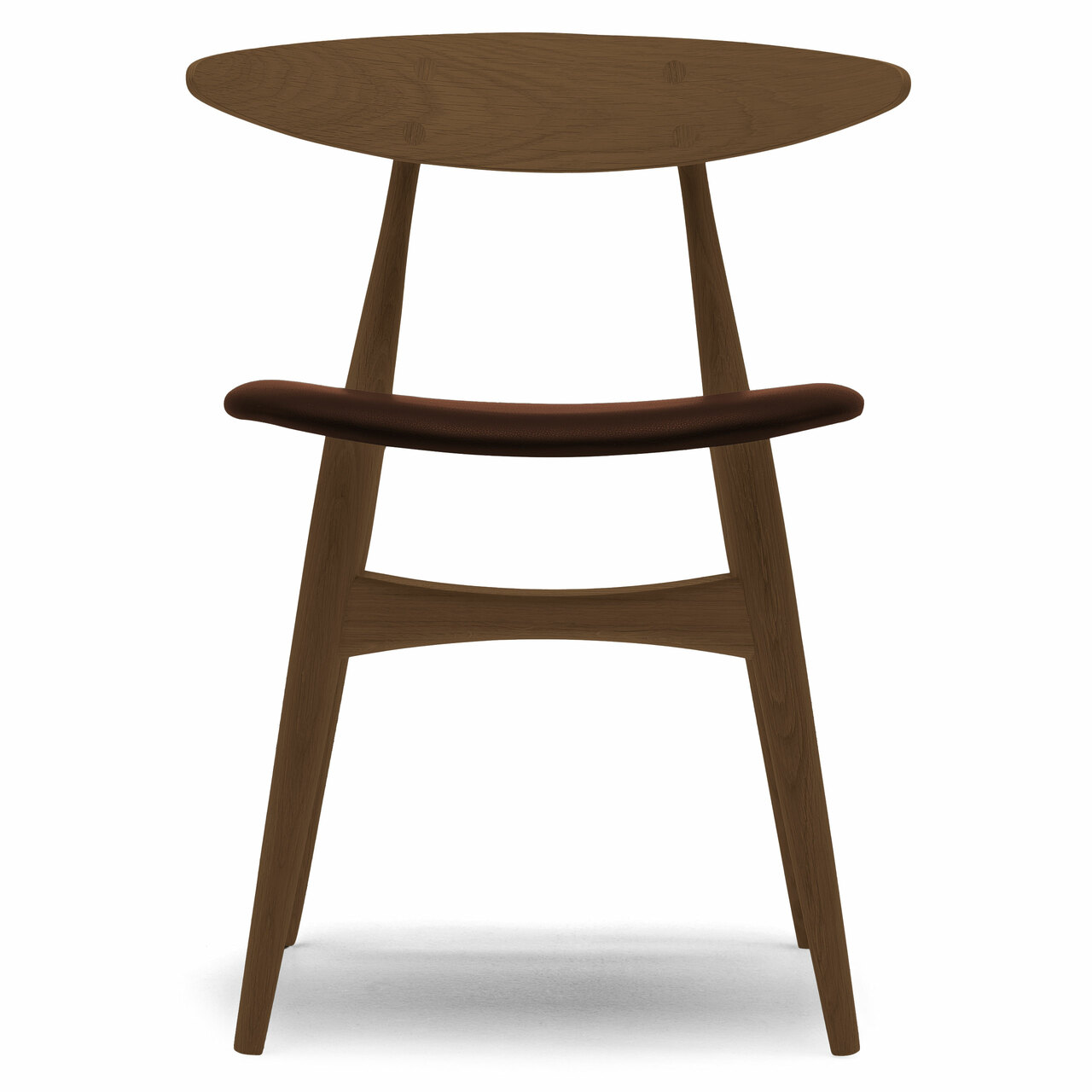Carl Hansen & Søn Polsterstuhl 'CH33P' Dunkelbraun 92 - Leder 'SIF', Eiche rauchfarbiges Öl