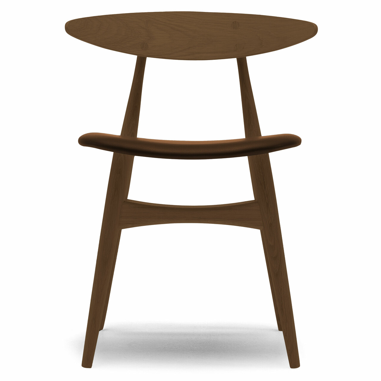 Carl Hansen & Søn Polsterstuhl 'CH33P' Braun 95 - Leder 'SIF', Eiche rauchfarbiges Öl