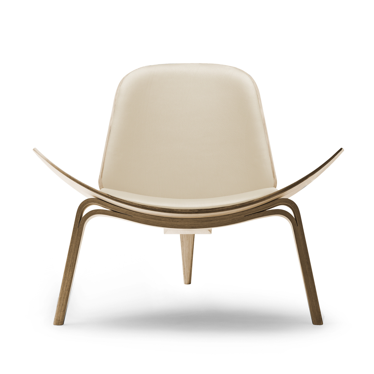 Carl Hansen & Søn Sessel von 'CH07' in Leder Beige 90 - Leder 'SIF', Eiche klarlack