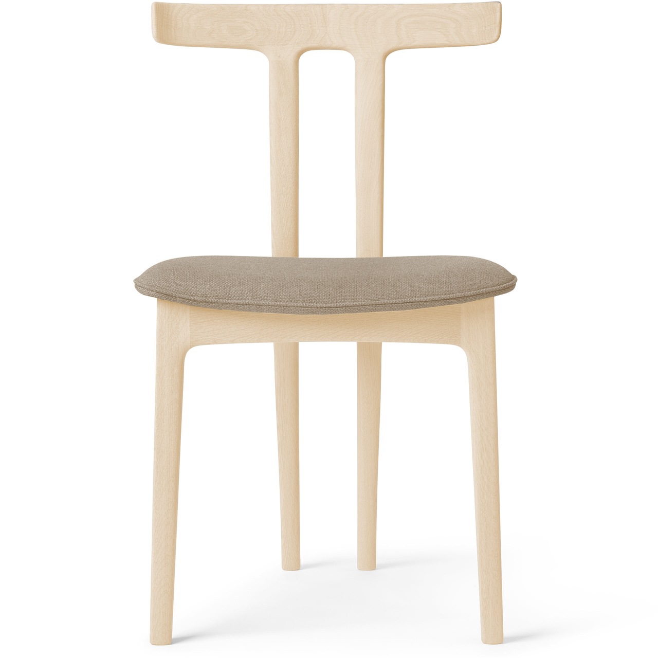 Carl Hansen & Søn Stuhl 'T-Chair' Beige 0200 - Hallingdal 65, Eiche Weissöl geölt