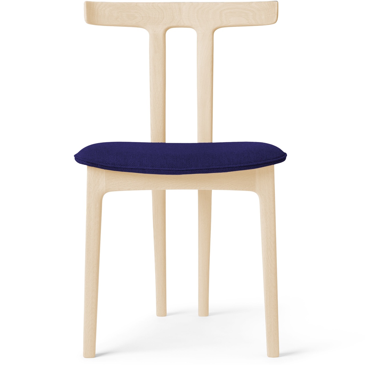 Carl Hansen & Søn Stuhl 'T-Chair' Lila 763 - Hallingdal 65	, Eiche Weissöl geölt