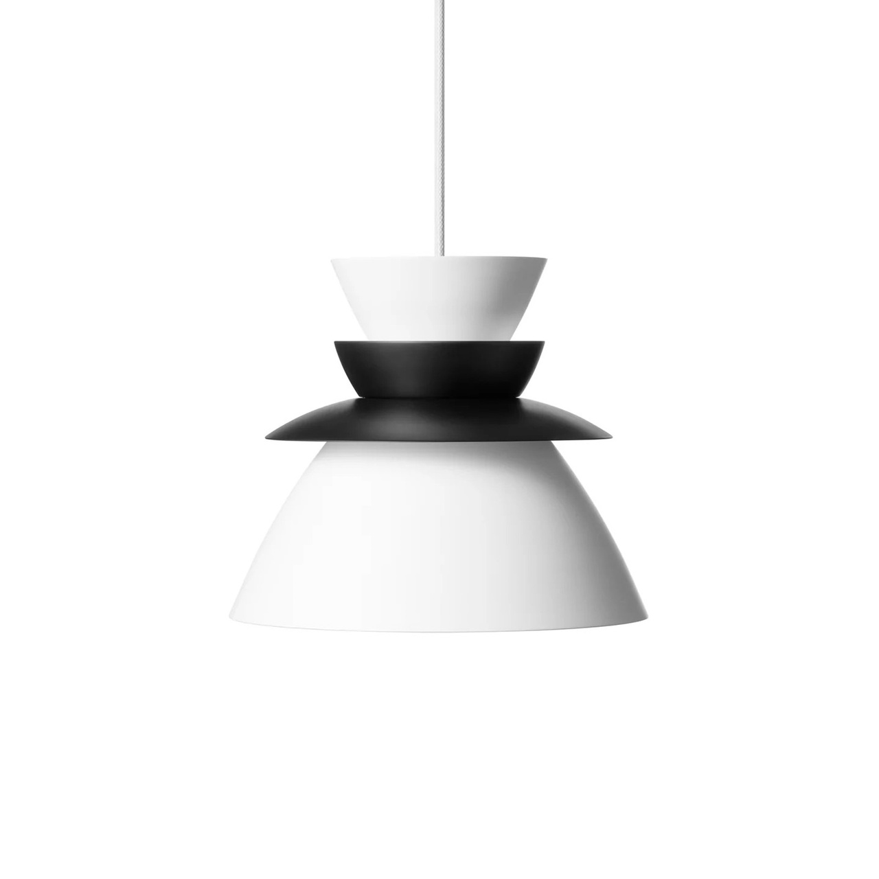 LYFA Sundowner Pendant Schwarz / Weiss, Ø: 25 cm / H: 21.5 cm 